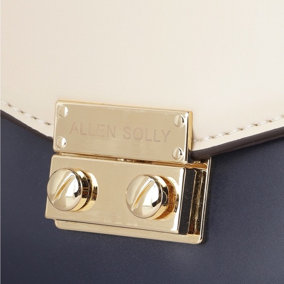 Navy blue colourblocked regular PU swagger handheld bag - Picture 4 of 8